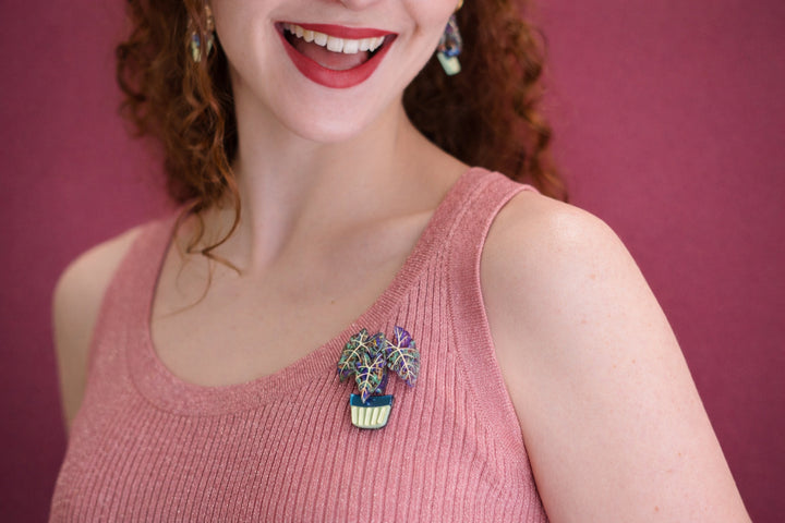 Alocasia Brooch by Laliblue, image 2