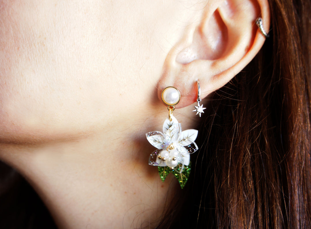 Winter Flowers Earrings by Laliblue