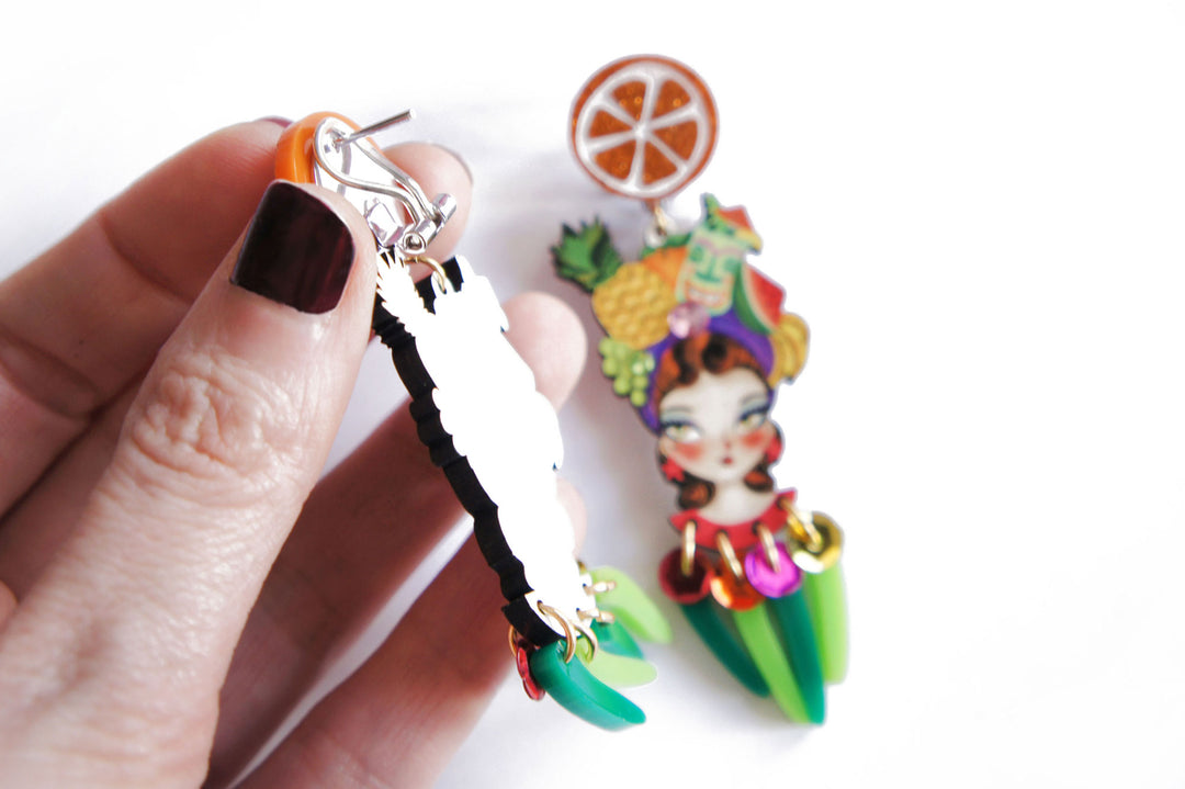 Tropical Tiki Girl Earrings