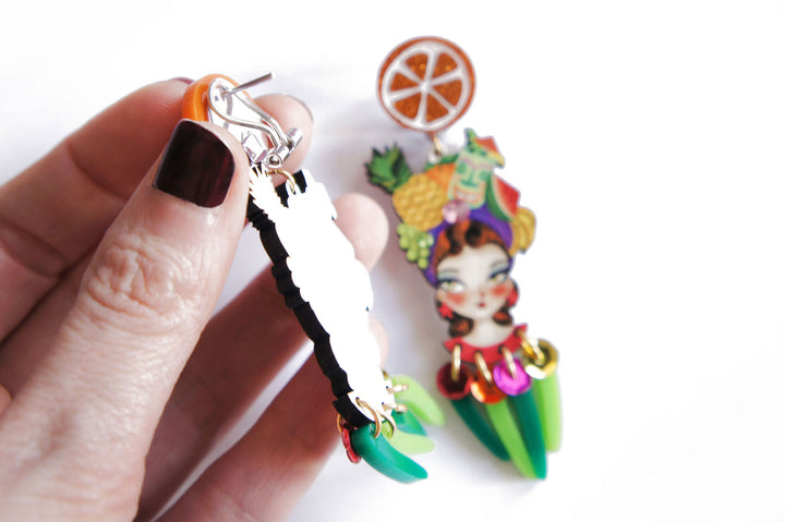 Tropical Tiki Girl Earrings