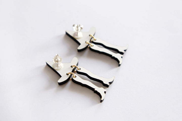 Hidden Witch Halloween Earrings by Laliblue