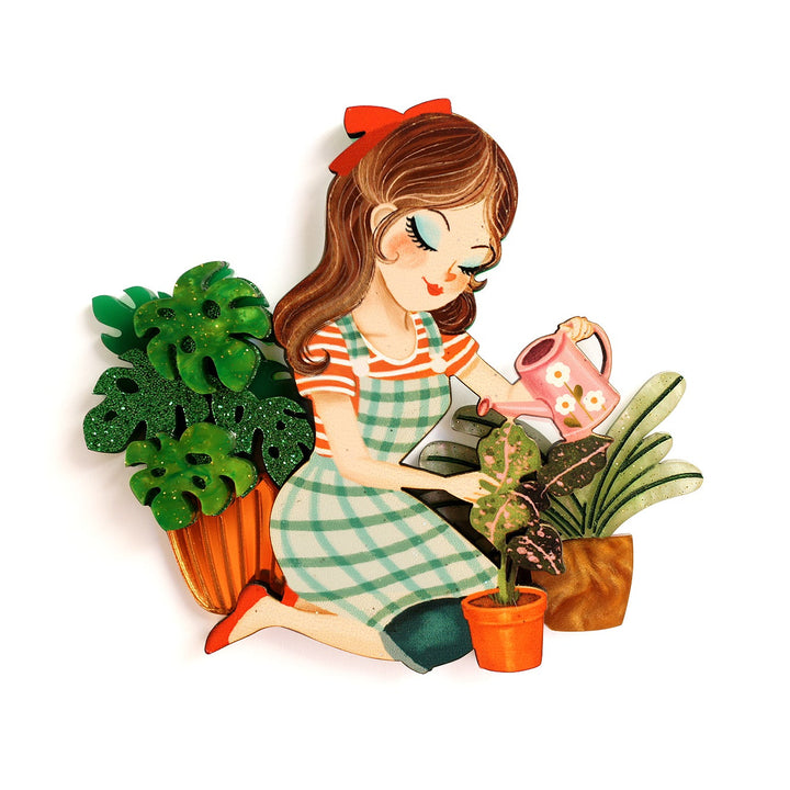 Gardener Girl Brooch by Laliblue