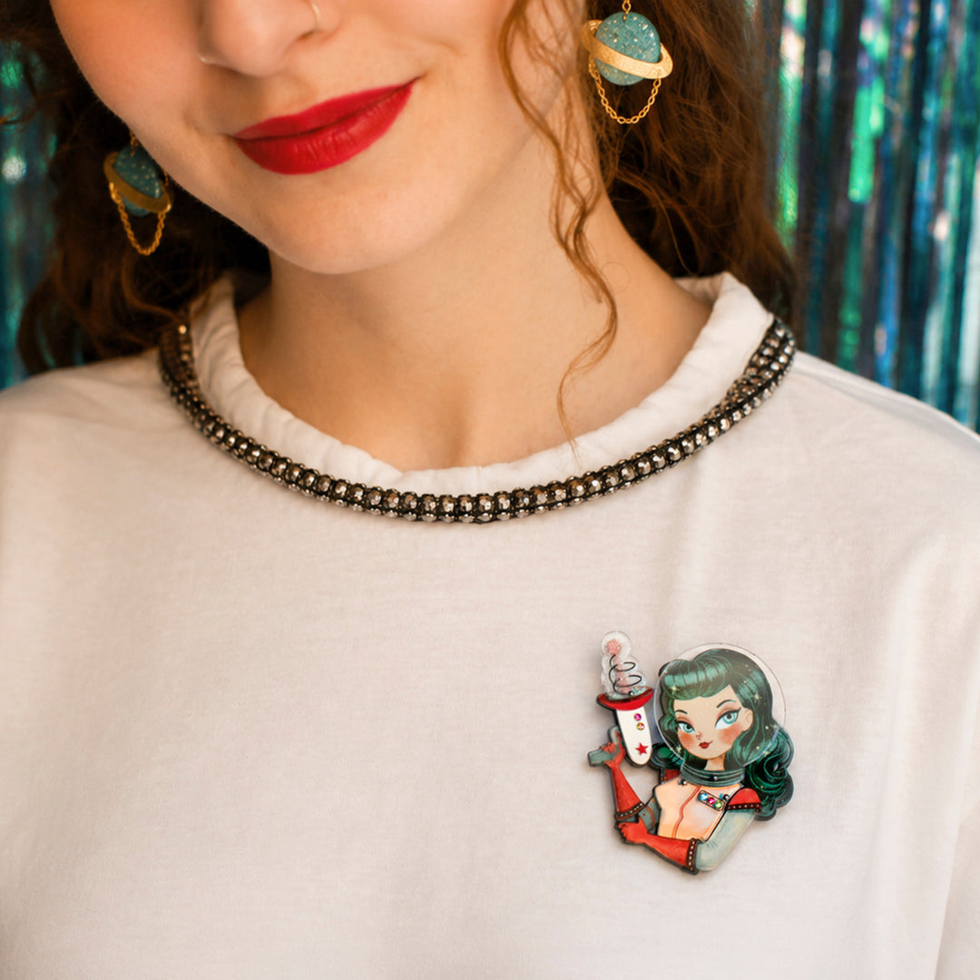 Atomic Astronaut Brooch by Laliblue | Space Adventures Collection