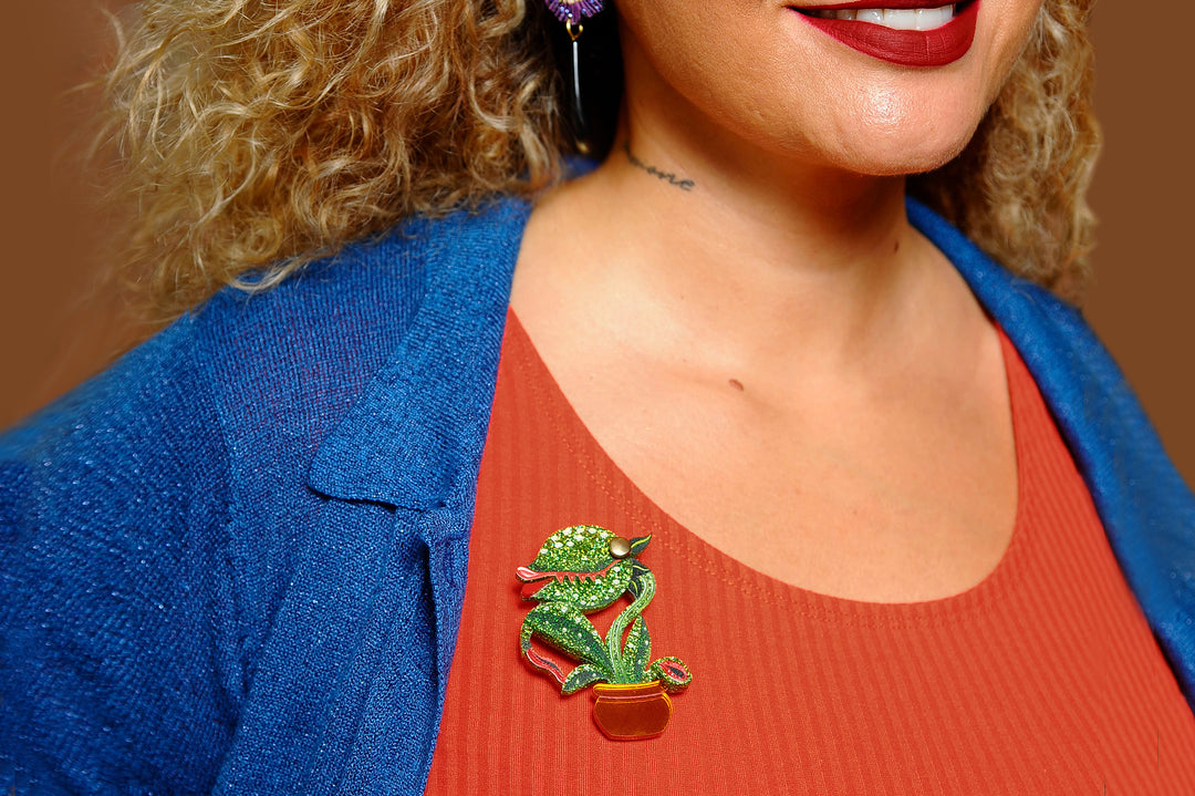Carnivorous Plant Brooch by Laliblue