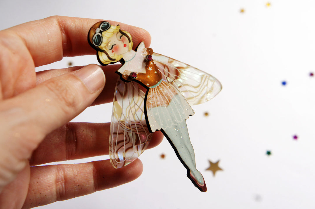 Set of 3 Butterfly Brooches by Laliblue