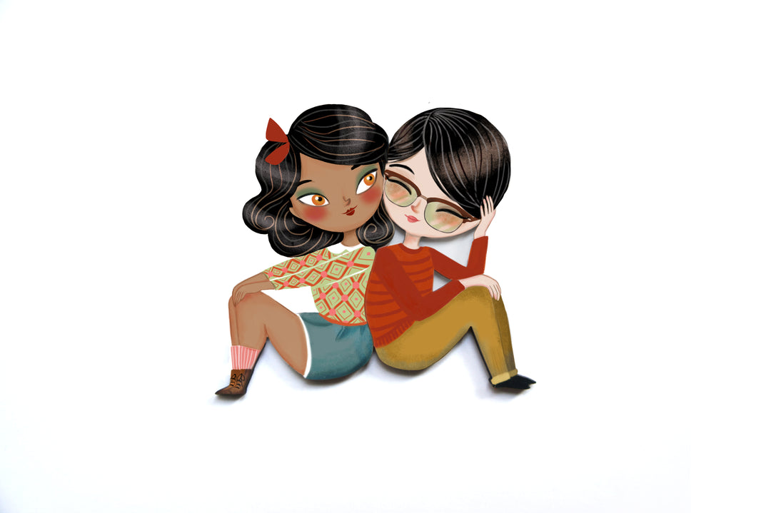 Puzzle with girl of African descent brooch by Laliblue