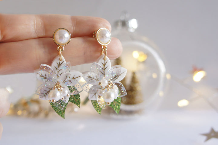 Winter Flowers Earrings by Laliblue