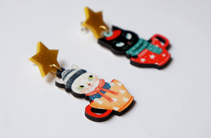 Cat Earrings by Laliblue