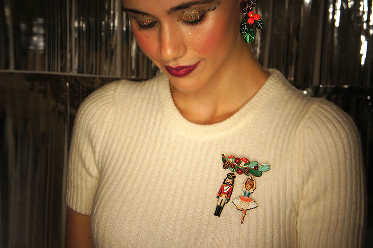 Nutcracker Couple Brooch by Laliblue