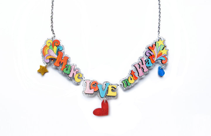 Make Tea Not War Necklace