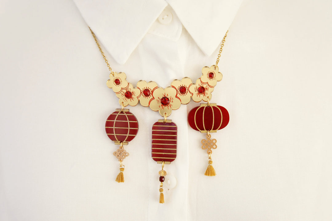 Lantern Party Necklace by Laliblue