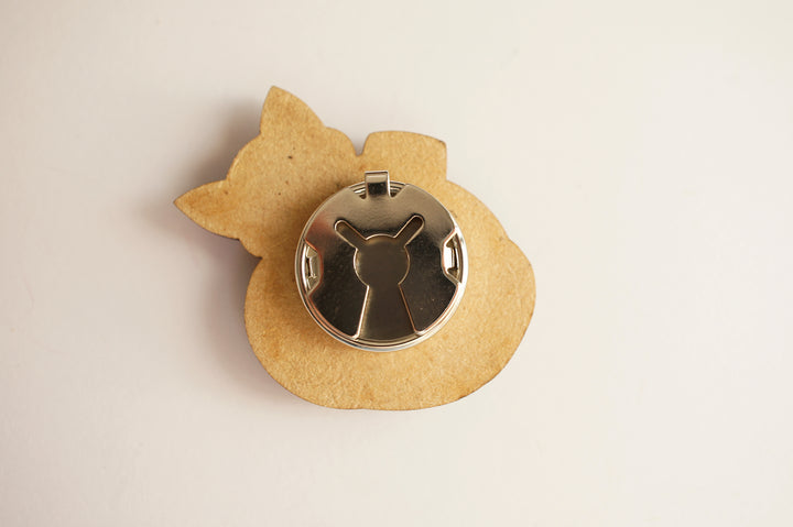 Kitten button cover scale view, LaliBlue Christmas jewelry, pre-order