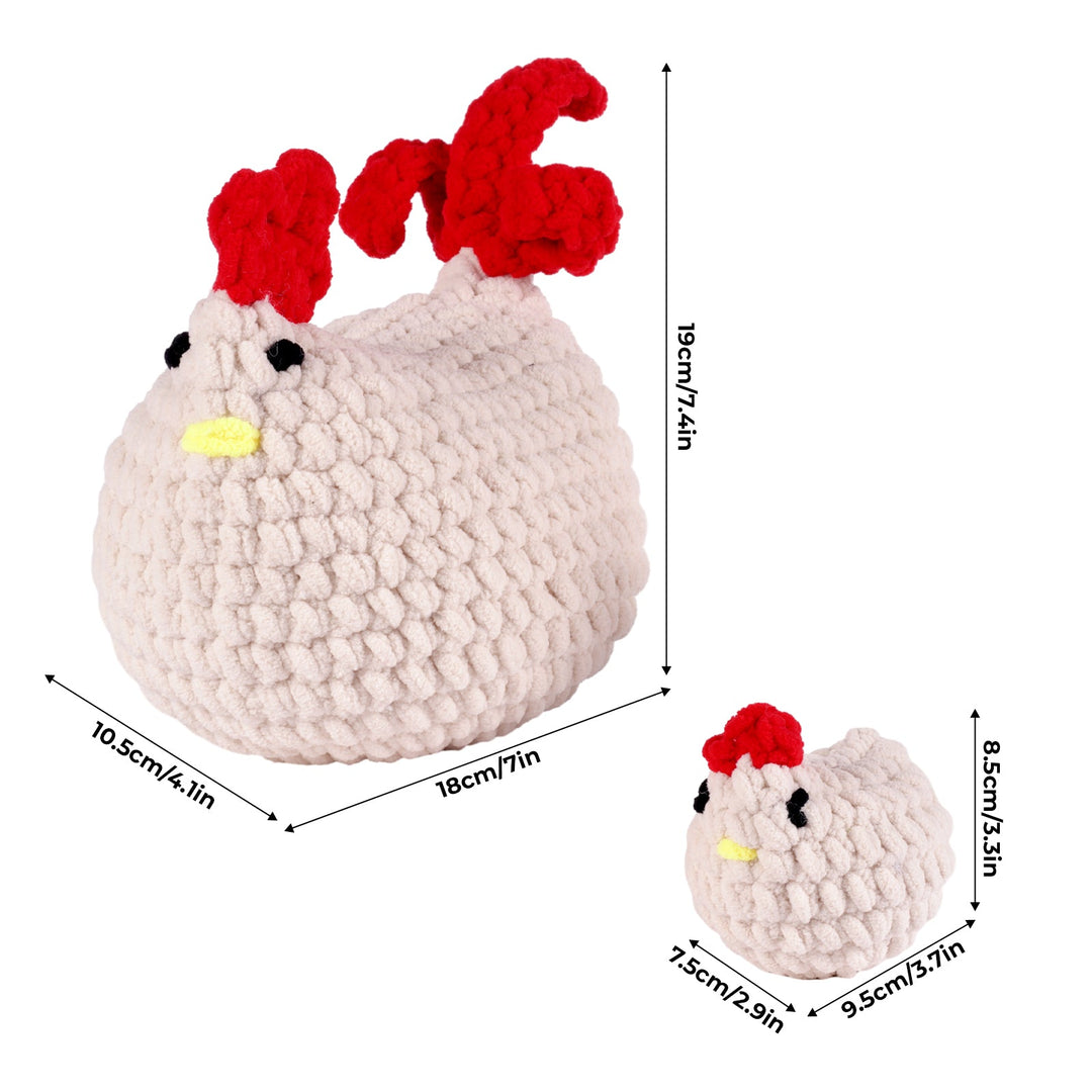 Hen and Chicken Amigurumi DIY Crochet Kit Wizardi F07N8-M147