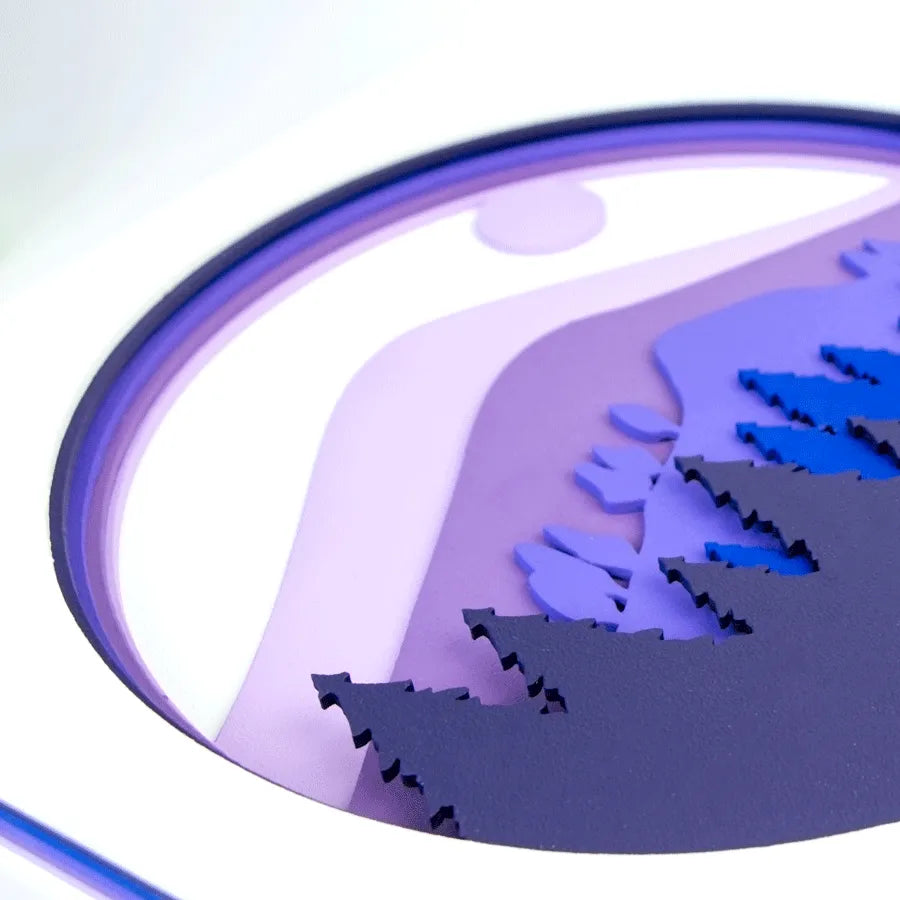 Rosa Talent Landscape. Mountains - 3D Painting on Primed Fiberboard Set. Create Your DIY Decoration. 7 Layers. 11.81*11.81 inches.