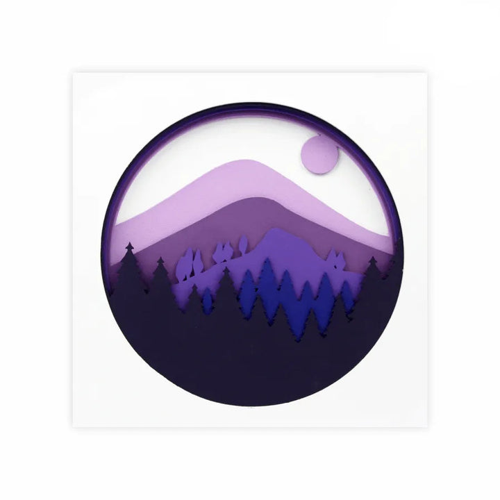 Rosa Talent Landscape. Mountains - 3D Painting on Primed Fiberboard Set. Create Your DIY Decoration. 7 Layers. 11.81*11.81 inches.