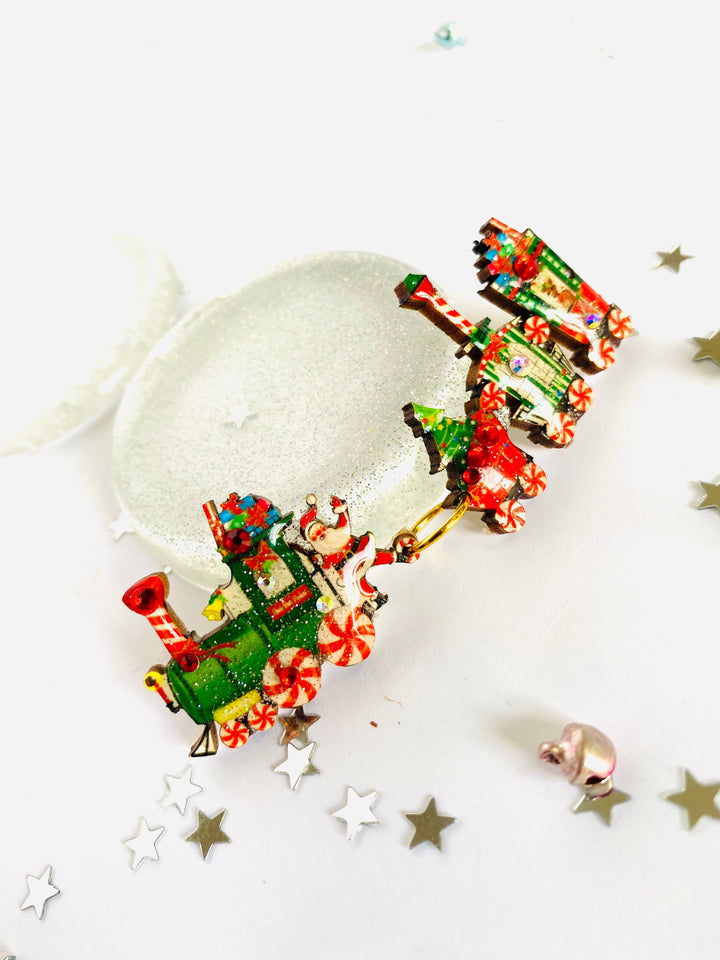 Christmas Train Brooch by Rosie Rose Parker