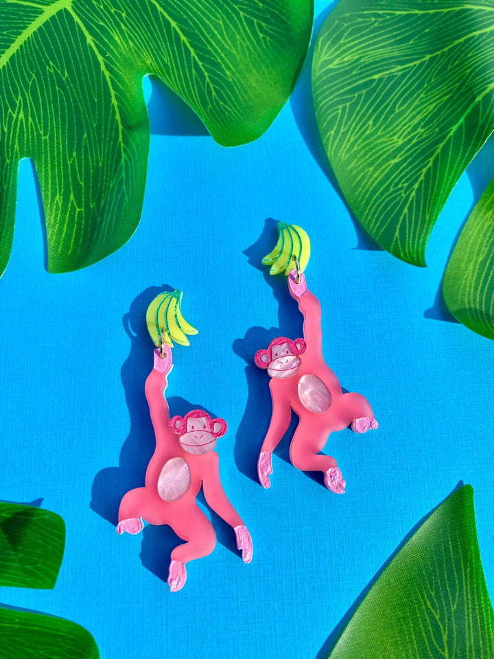 Monkey Business Acrylic Earrings