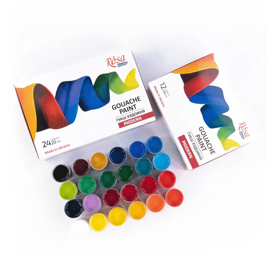 Rosa Studio Gouache Paint Set Modern 24 colors (0.68 oz each)