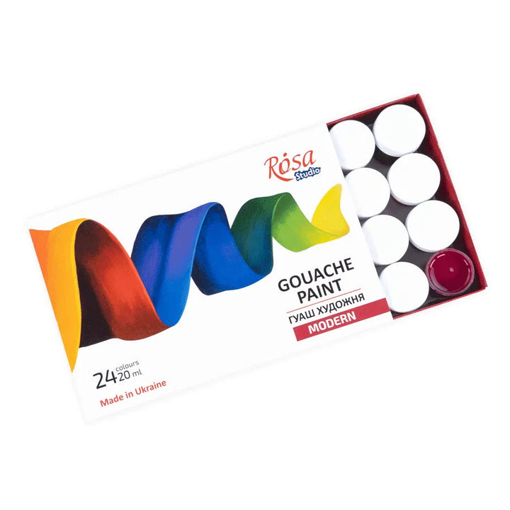 Rosa Studio Gouache Paint Set Modern 24 colors (0.68 oz each)