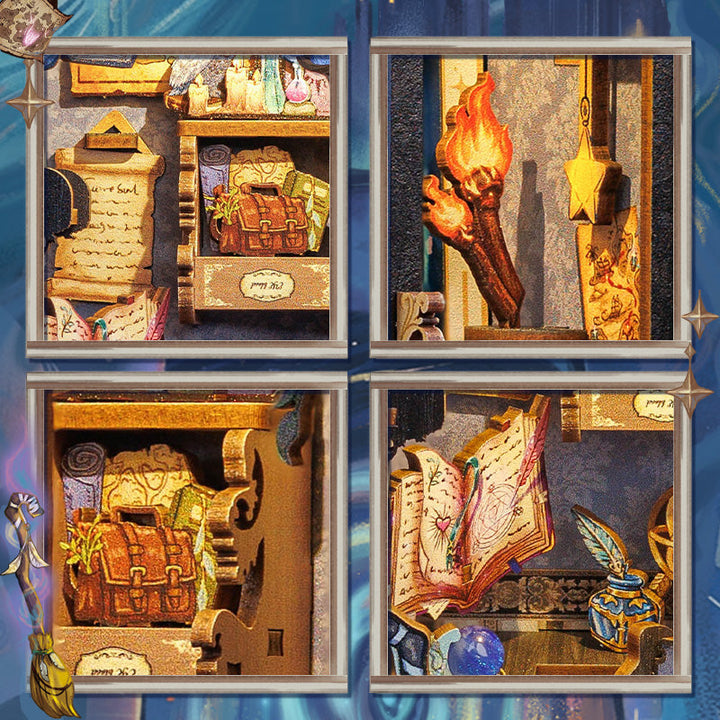 Soul Travel Agency Dollhouse Book Nook Kit - Miniature Wizardi Roombox Kit