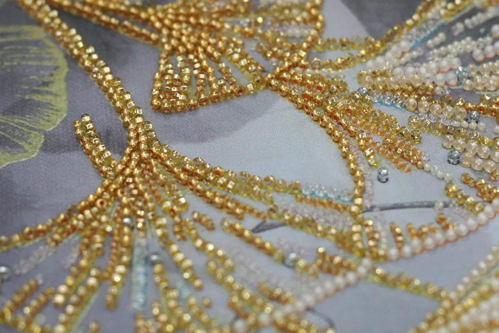 Bead Embroidery Kit - Ginkgo biloba AB-844