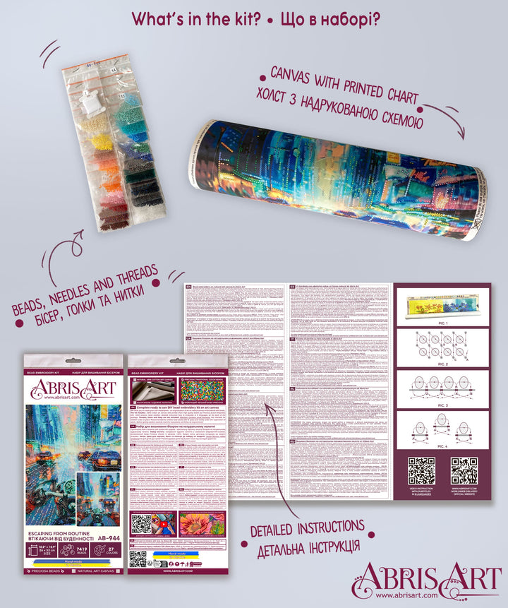 Bead Embroidery Kit - Escaping from routine AB-944