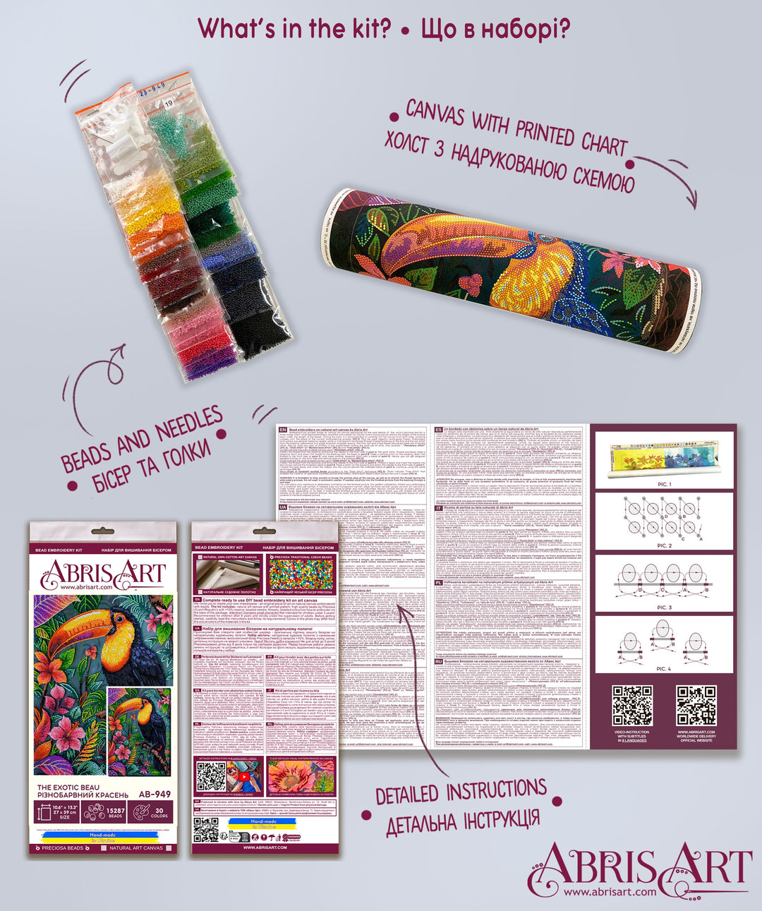 Main Bead Embroidery Kit - The Exotic Beau AB-949