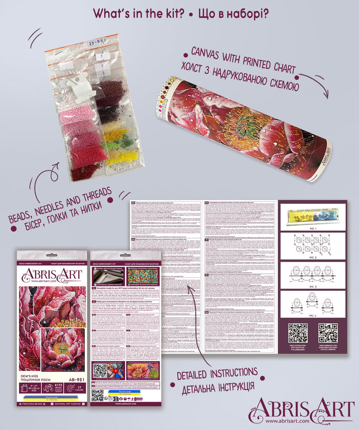 Main Bead Embroidery Kit - Dew's Kiss AB-951
