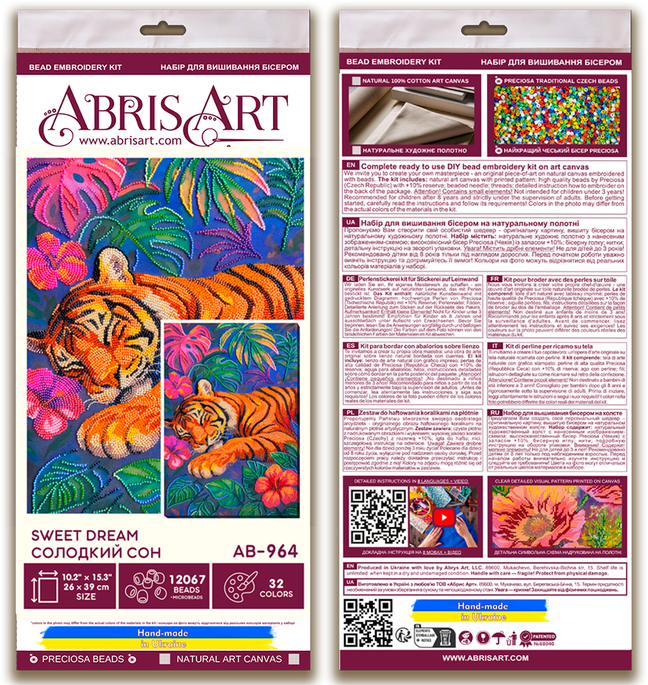 Sweet Dream Bead Embroidery Kit by Abris Art AB-964