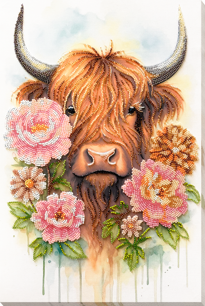 Highland Belle Bead Embroidery Kit by Abris Art AB-965