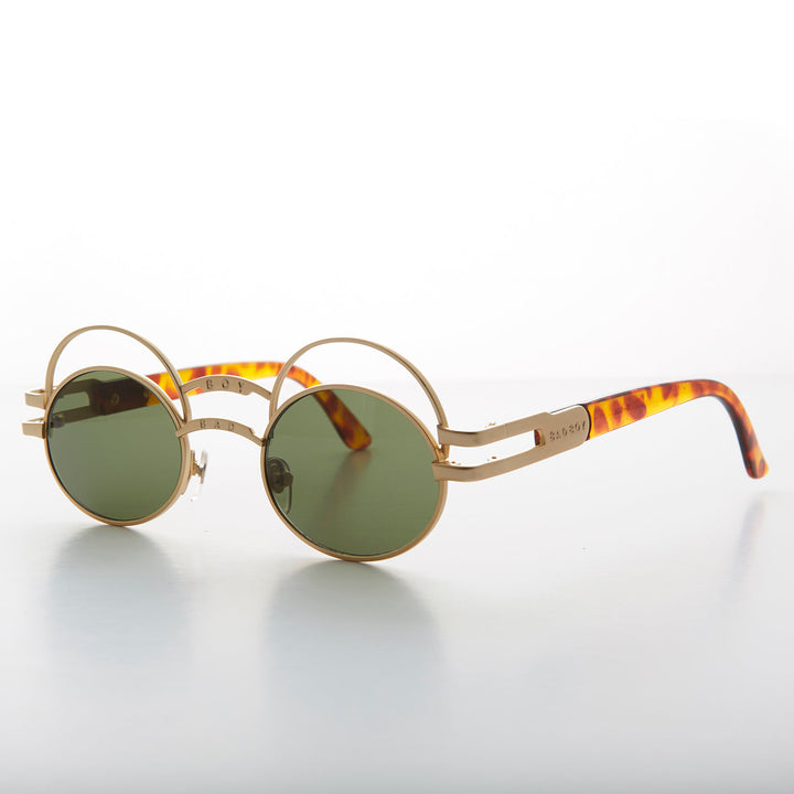 Futuristic Oval Sunglass with Double Eyelid - Ace