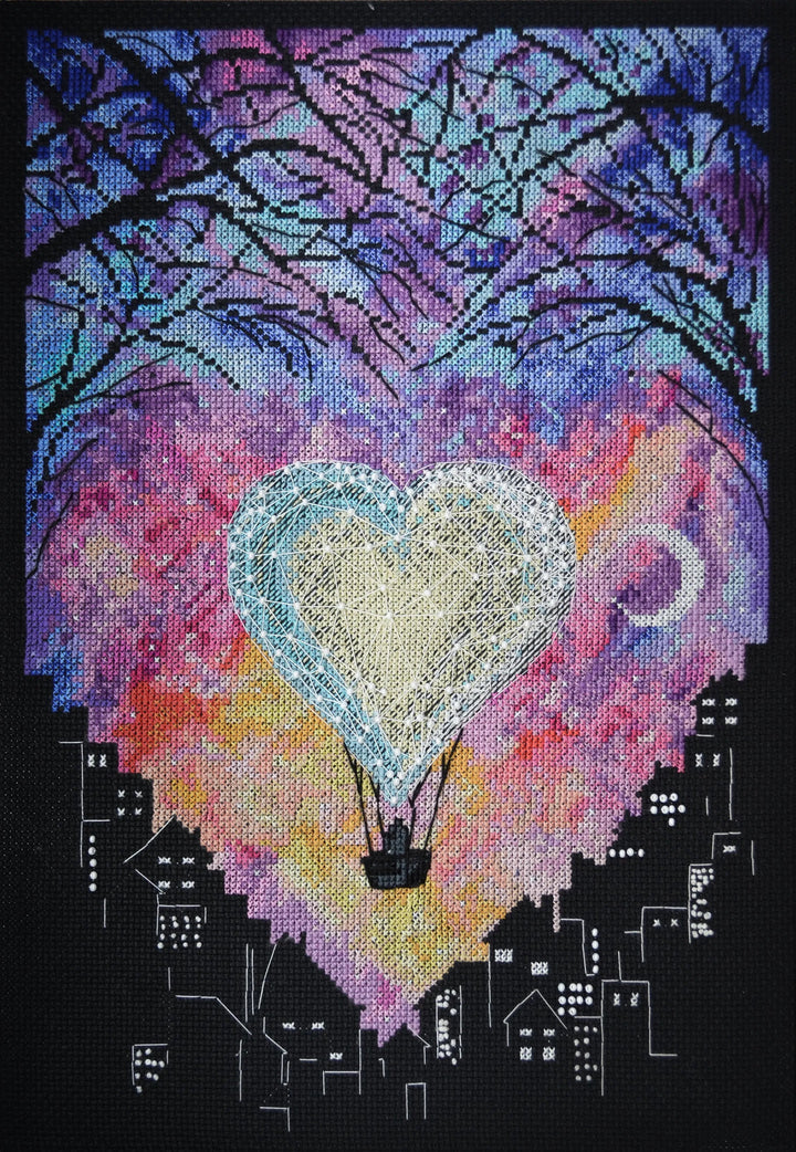 Cross-stitch kit Love in heaven AH-174