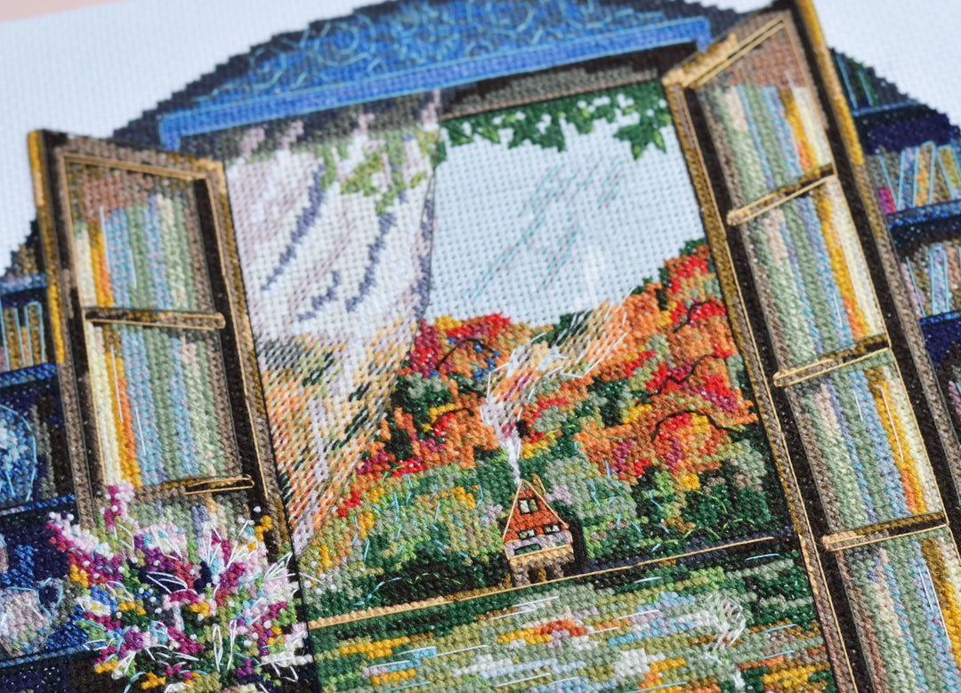Cross-stitch kit - Tea party by the window AH-199