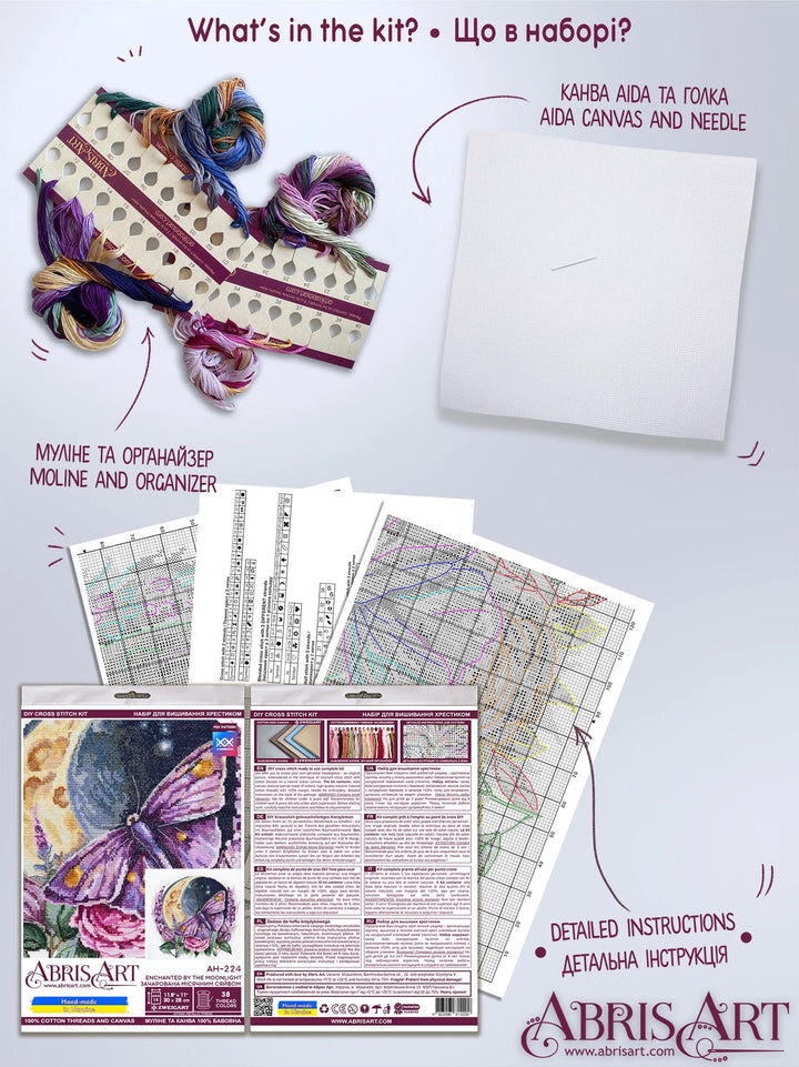 Cross-stitch kit - Enchanted by the moonlight