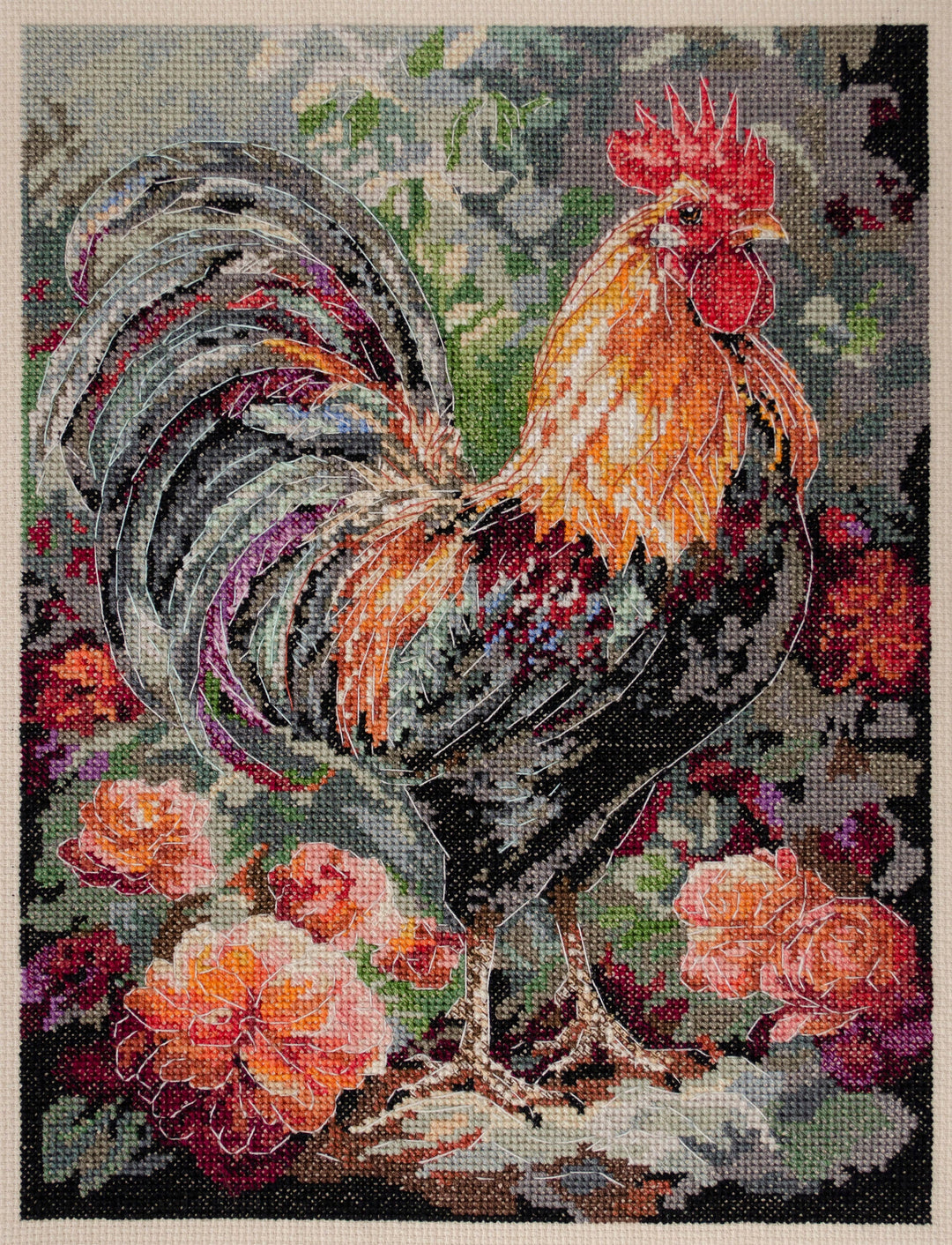 Cross-stitch kit - The Rooster in the Yard AH-268