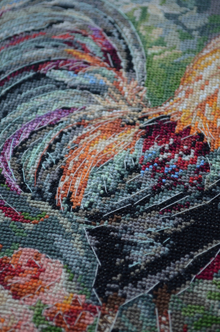 Cross-stitch kit - The Rooster in the Yard AH-268