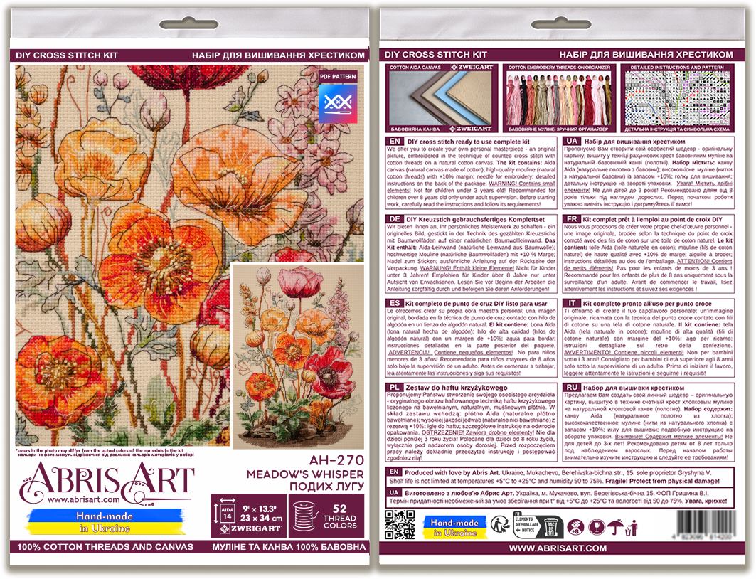 Cross-stitch kit - Meadow`s Whisper AH-270