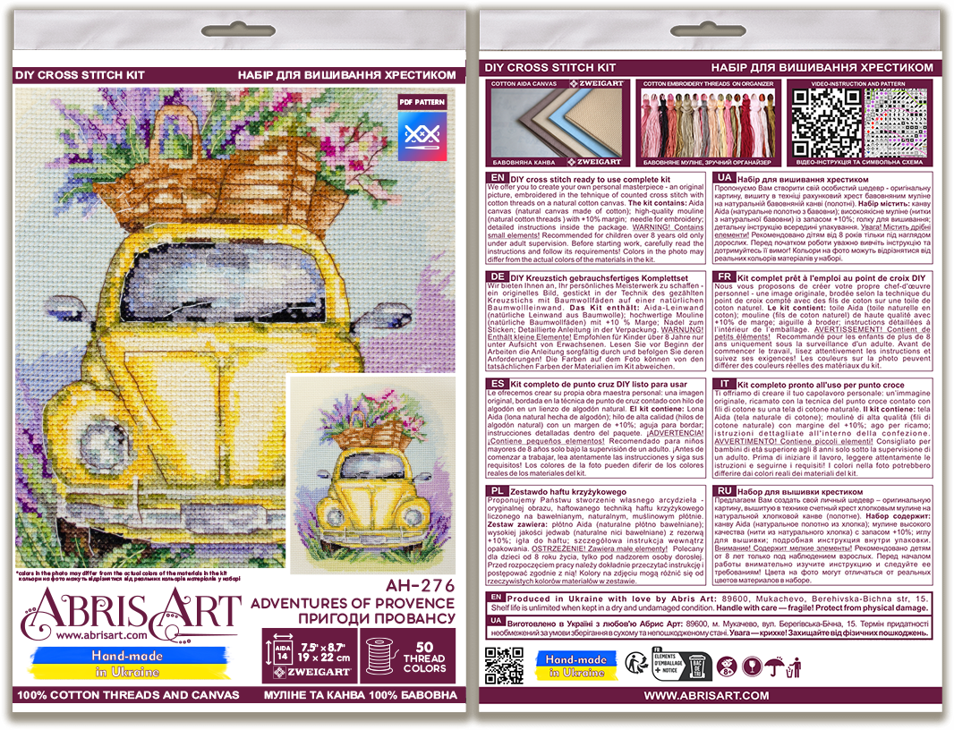 Cross-stitch kit - Adventures of Provence AH-276