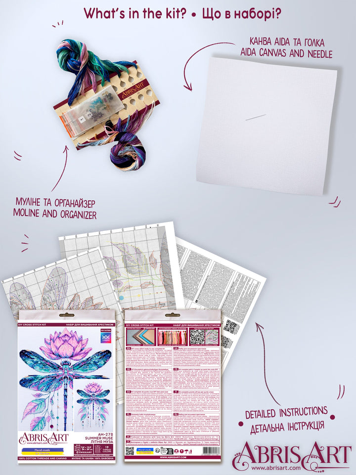 Cross-stitch kit - Summer muse AH-278