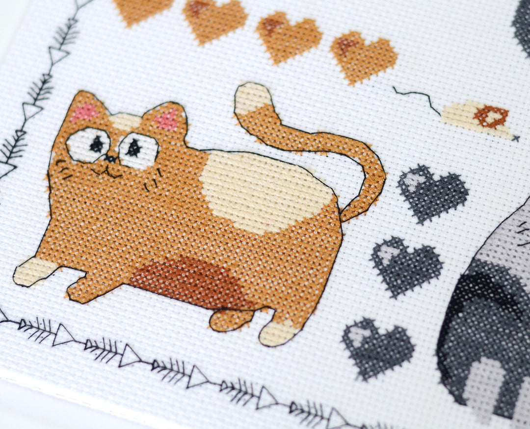 Cross-stitch kit - Meow-meow AH-281