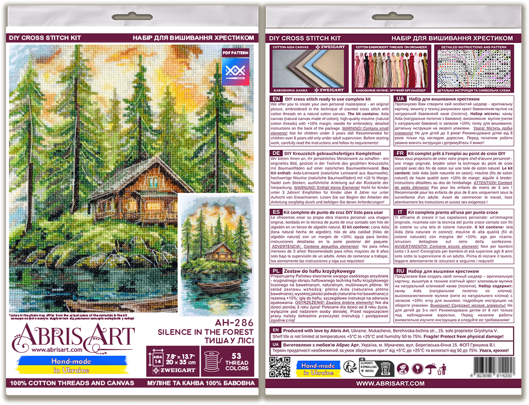 Cross-stitch kit - Silence in the forest AH-286