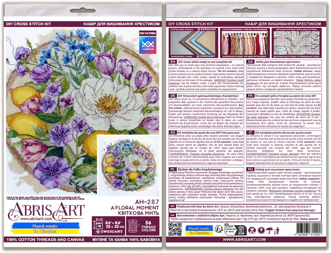 Cross-stitch kit - A floral moment AH-287