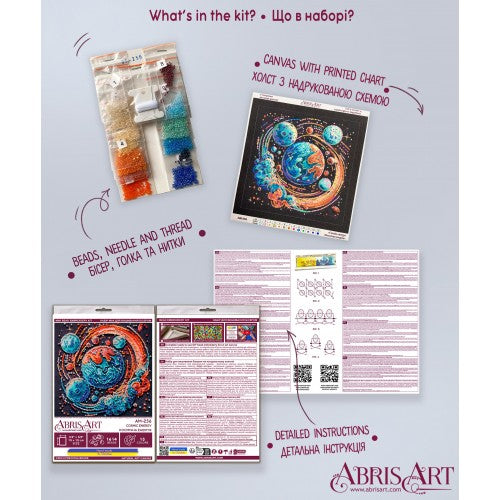 Mini Bead embroidery kit - Cosmic energy