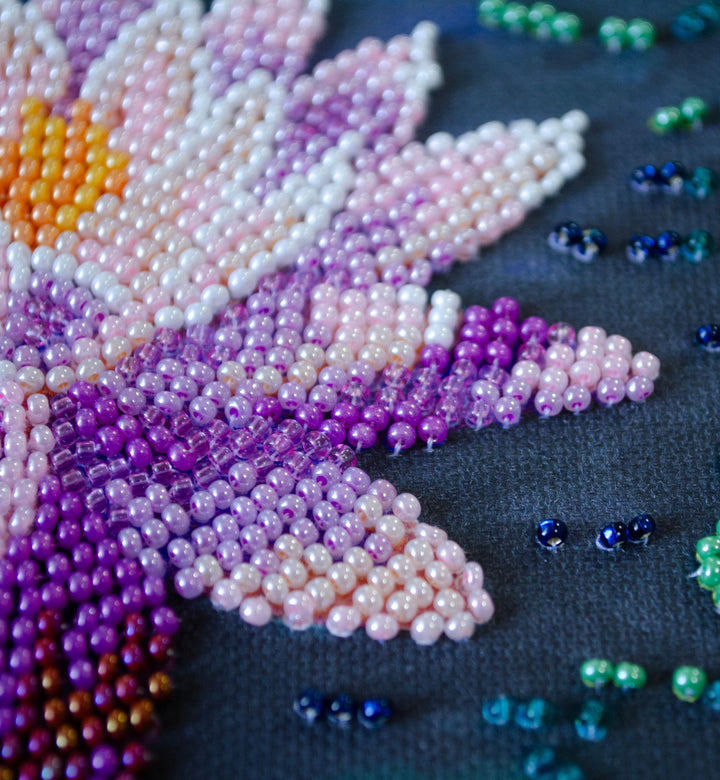 Mini Bead embroidery kit - Water lily AM-262