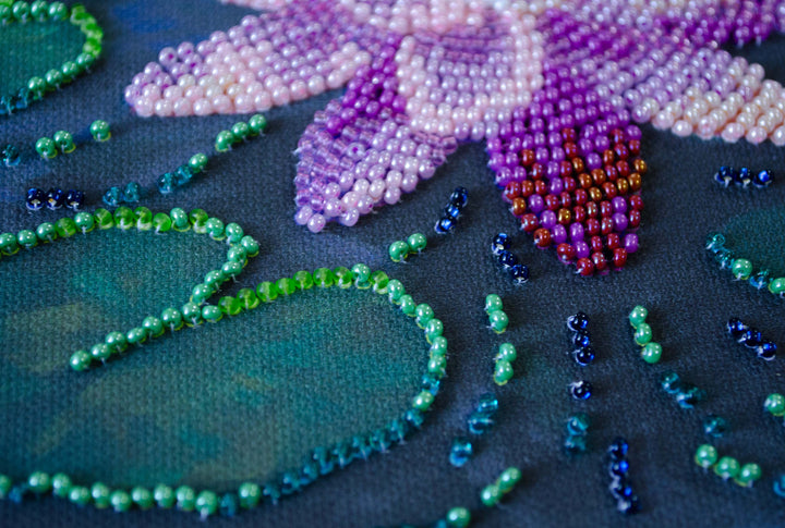 Mini Bead embroidery kit - Water lily AM-262