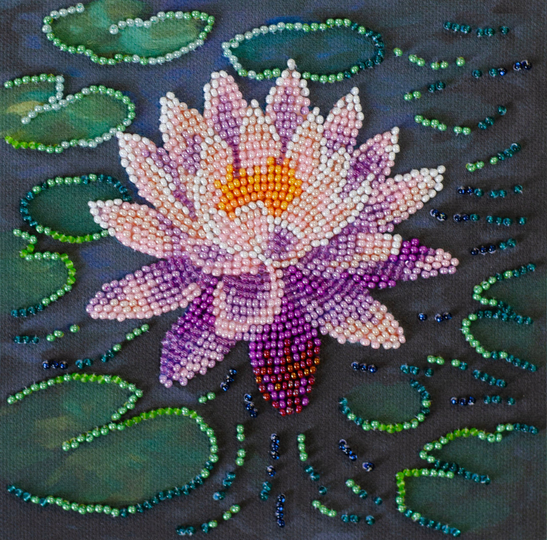 Mini Bead embroidery kit - Water lily AM-262