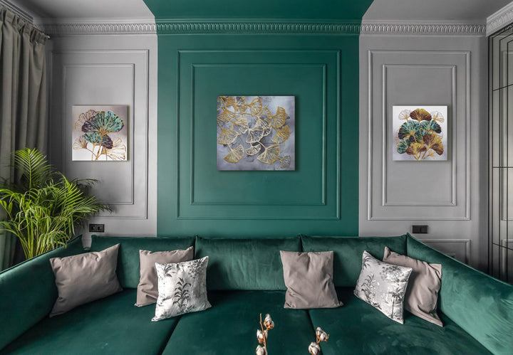 Mid-sized Bead Embroidery kit - Emerald branch