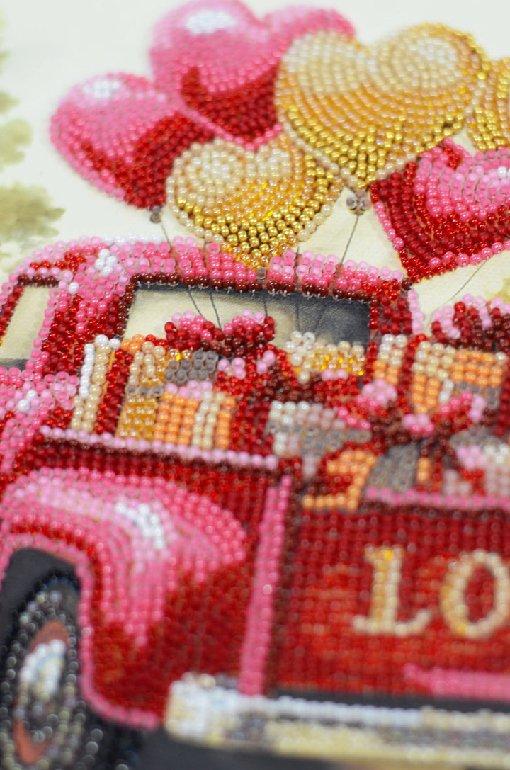 Gift Love Mid-Sized Bead Embroidery Kit by Abris Art AMB-132