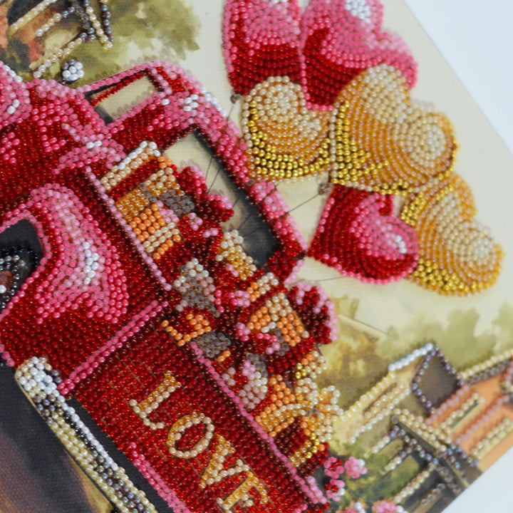 Gift Love Mid-Sized Bead Embroidery Kit by Abris Art AMB-132