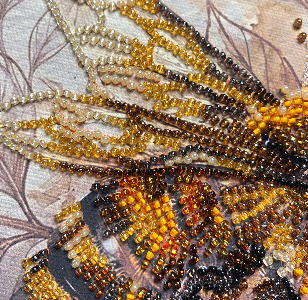 Golden Honey Mid-Sized Bead Embroidery Kit by Abris Art AMB-137